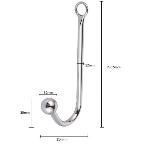 Anal Hooks with Anal Elegant 5334 Hook and Beaded Cuffs Collar 0905